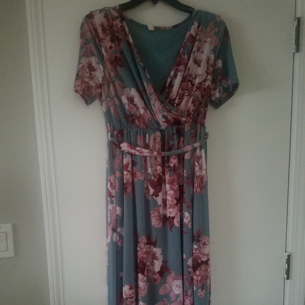 Maternity dress large pink blush